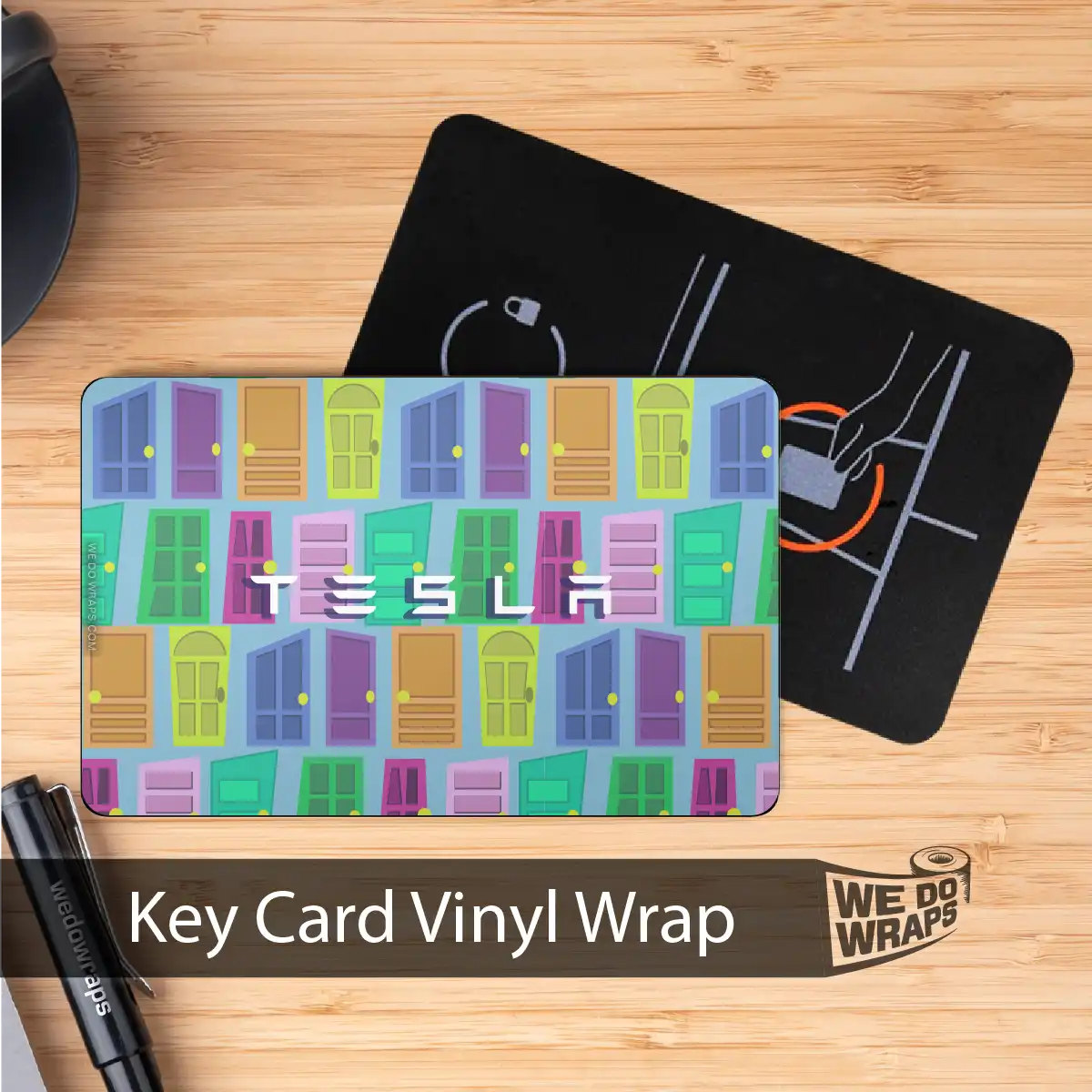 Colorful Doors | NFC Key Card Wrap - Tesla Emblems