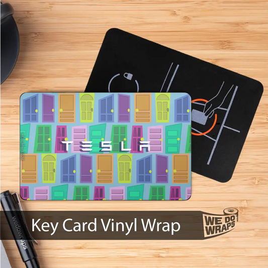Colorful Doors | NFC Key Card Wrap - Tesla Emblems