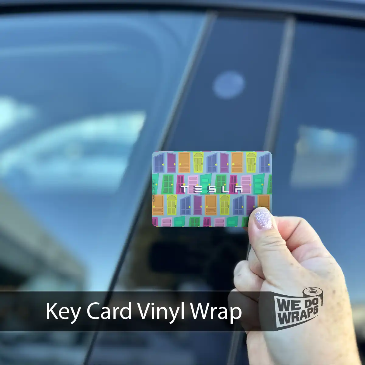 Colorful Doors | NFC Key Card Wrap - Tesla Emblems