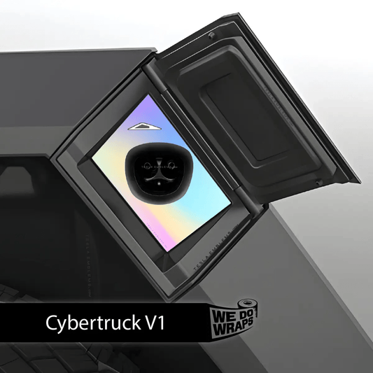 Cotton Candy Gradient Tesla Charge Port Wrap | Cybertruck - Tesla Emblems