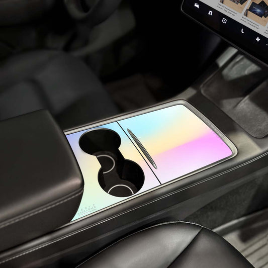 Cotton Candy Gradient Tesla Center Console Wrap Kit | 2021 - 2023 Model 3 & Y - Tesla Emblems