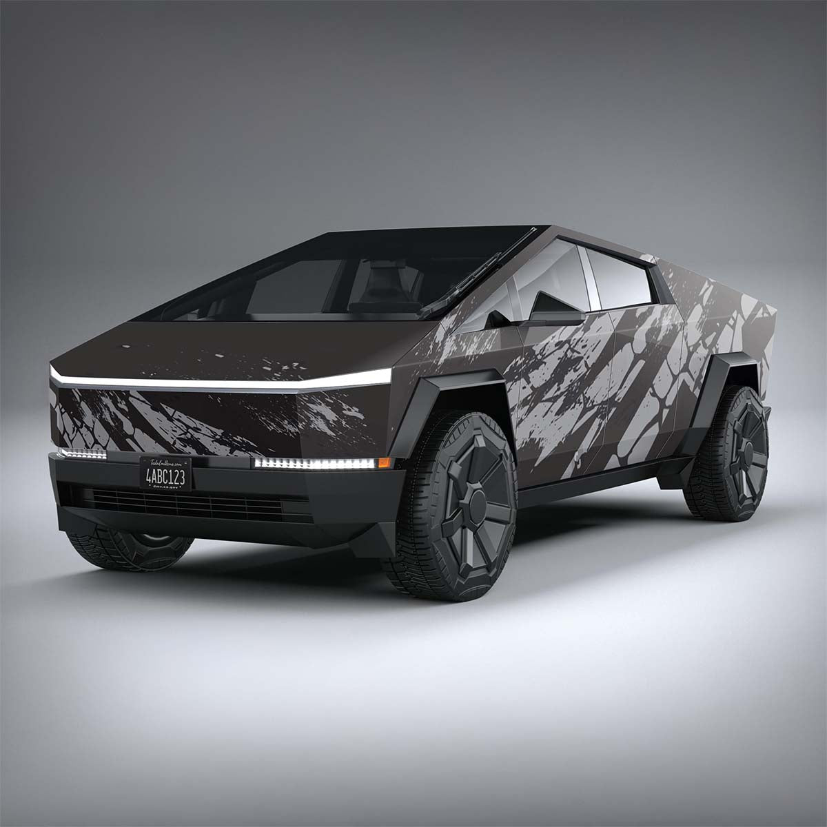 CyberGrunge - Tesla Cybertruck DIY Precut Kit - Tesla Emblems