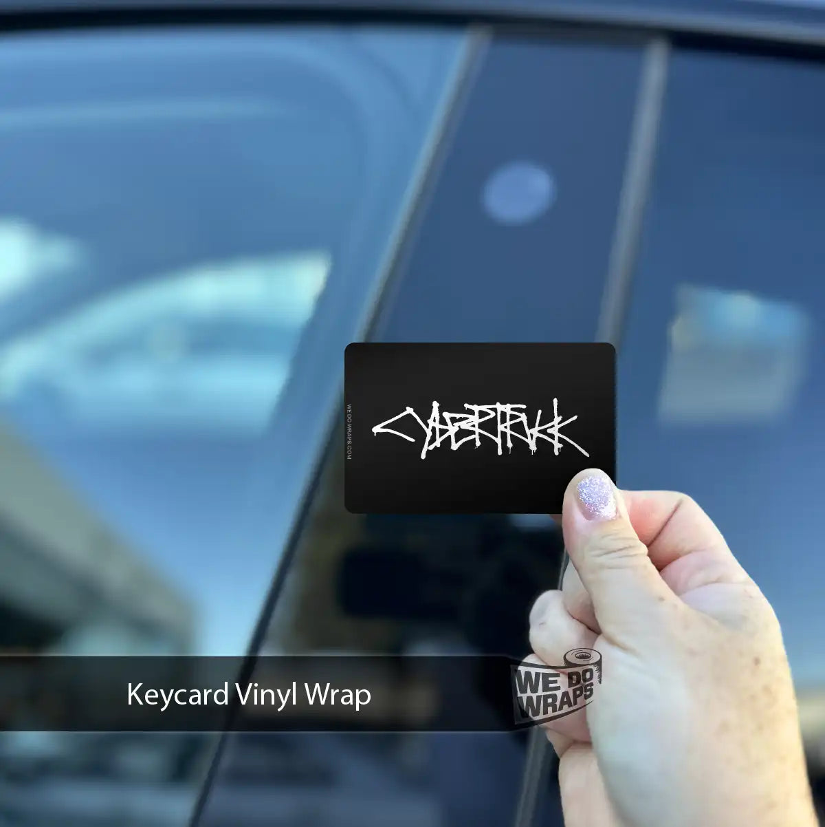 Cybertruck Logo Tesla Keycard Decal - Tesla Emblems