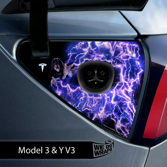 Darth Sidious Palpatine Tesla Charge Port Wrap | Model Y - Tesla Emblems