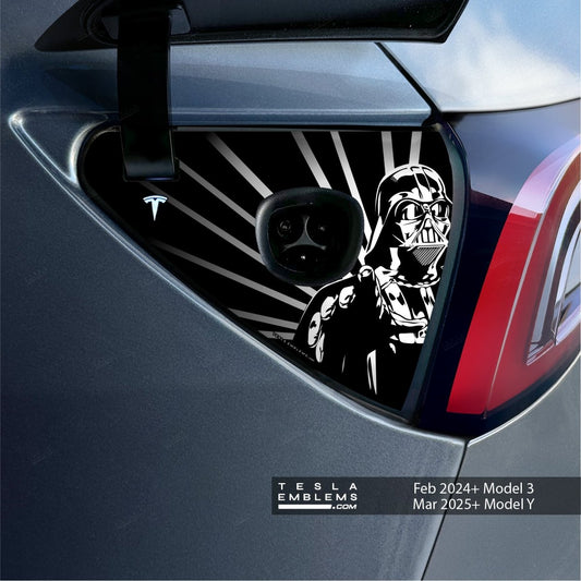 Darth Vader Tesla Charge Port Wrap | Model Y - Tesla Emblems