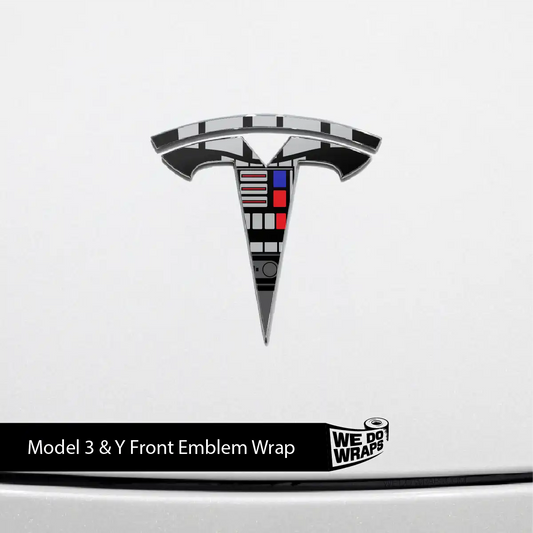 Control Panel Tesla Emblem Decals (Front + Back) | Model 3 - Tesla Emblems