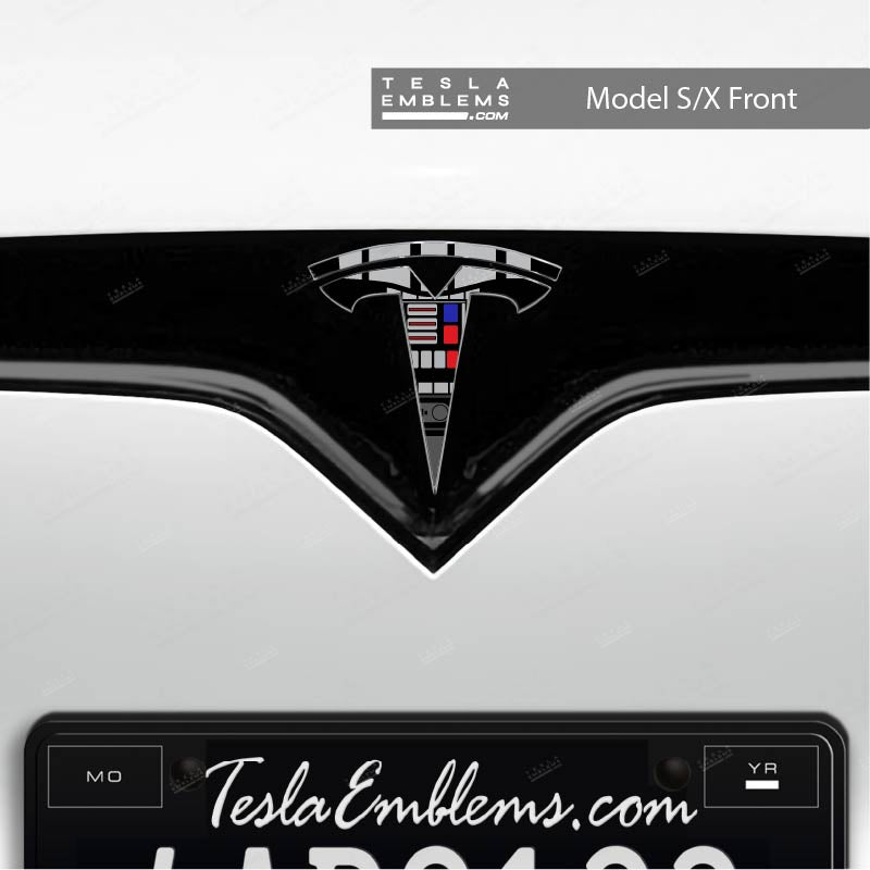 Darth Vader Tesla Emblem Decals (Front + Back) - Tesla Emblems