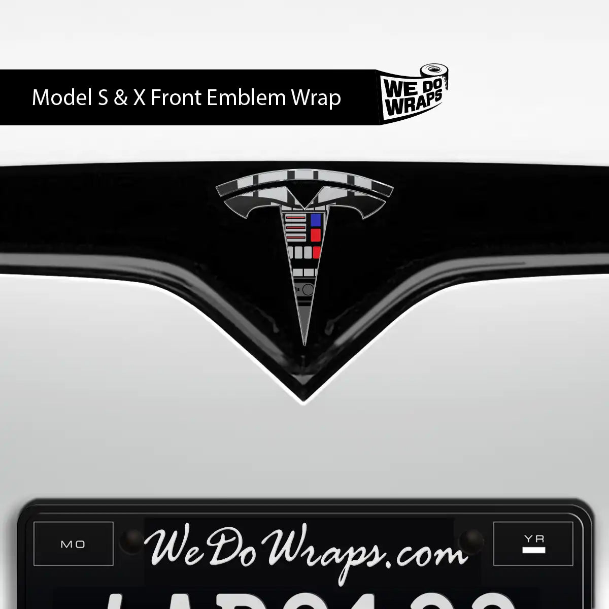 Control Panel Tesla Emblem Decals (Front + Back) | Model S - Tesla Emblems