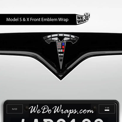 Control Panel Tesla Emblem Decals (Front + Back) | Model S - Tesla Emblems