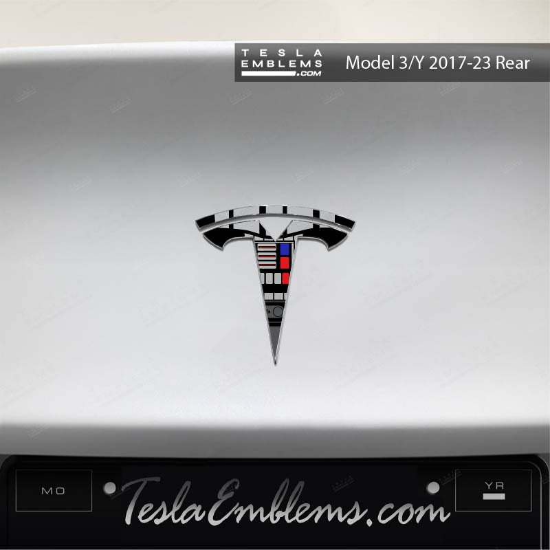 Darth Vader Tesla Emblem Decals (Front + Back) - Tesla Emblems