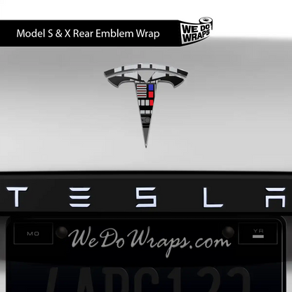 Control Panel Tesla Emblem Decals (Front + Back) | Model S - Tesla Emblems