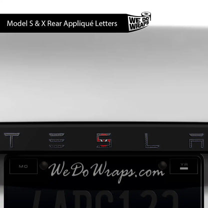 Dead Pool Tesla Emblem Decals (Front + Back) | Model S - Tesla Emblems