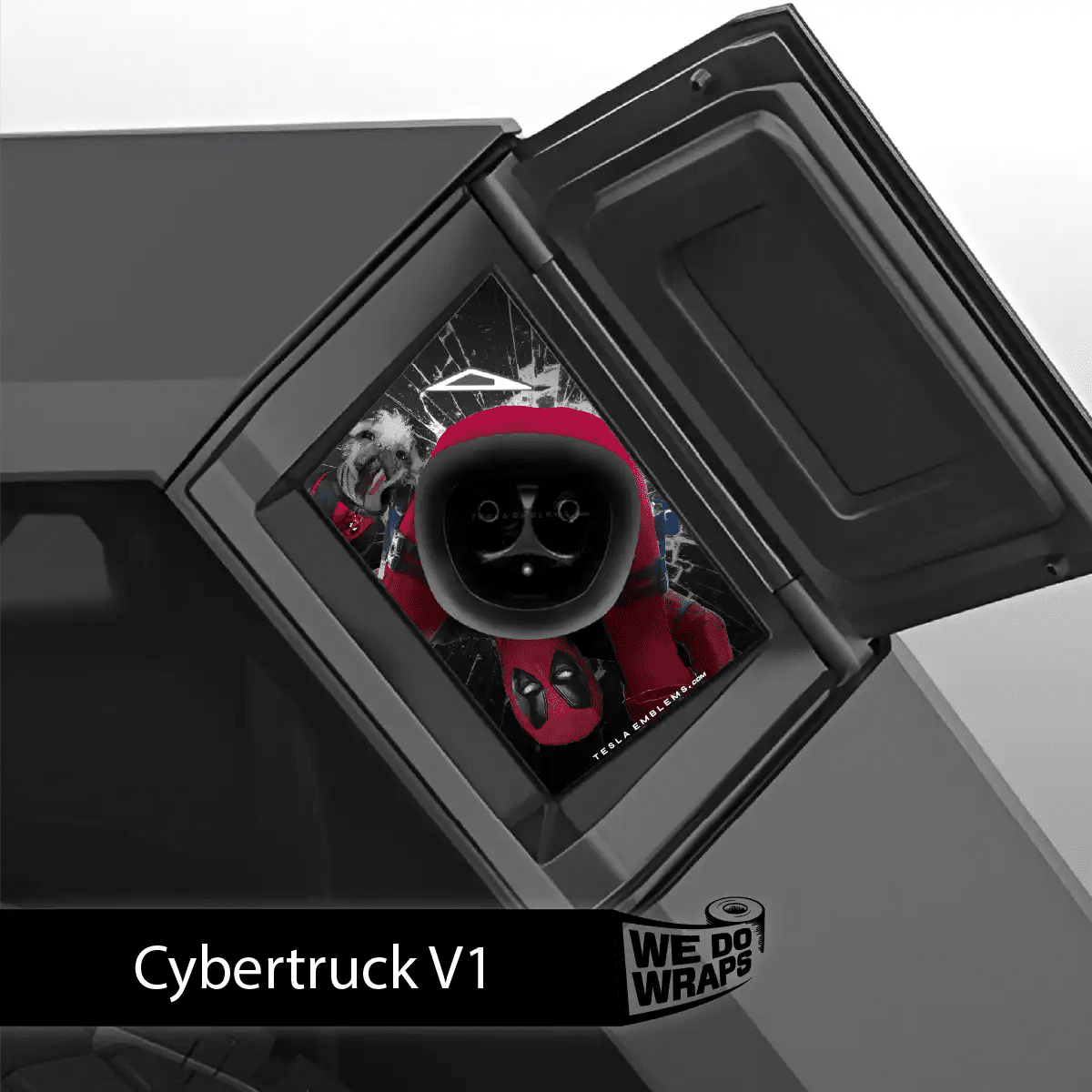 Deadpool Cheeky Charging Tesla Charge Port Wrap | Cybertruck - Tesla Emblems