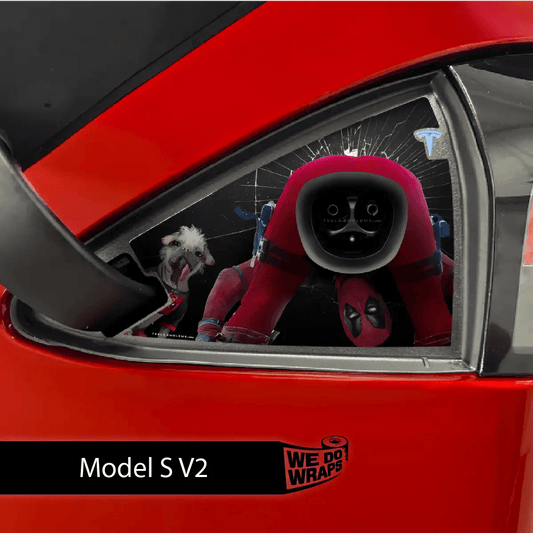 Deadpool Cheeky Charging Tesla Charge Port Wrap | Model S - Tesla Emblems