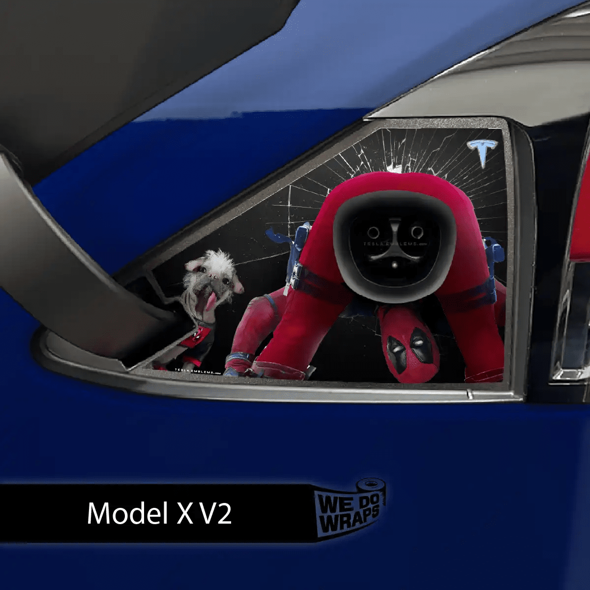 Deadpool Cheeky Charging Tesla Charge Port Wrap | Model X - Tesla Emblems