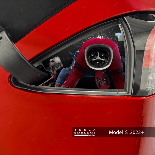 Deadpool Cheeky Charging Charge Port Wrap - Tesla Emblems
