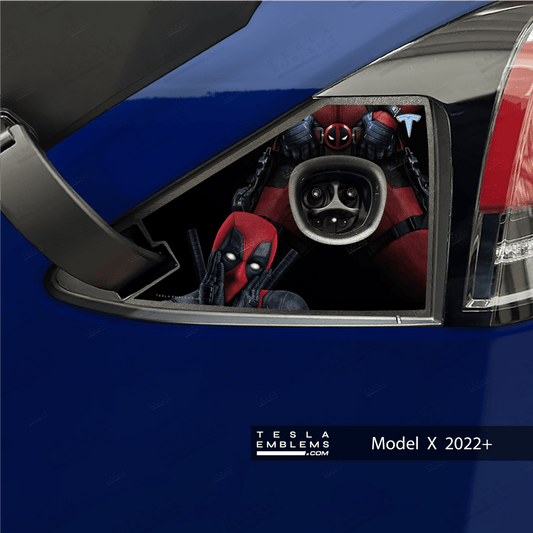 Deadpool Watt - a Package Charge Port Wrap - Tesla Emblems