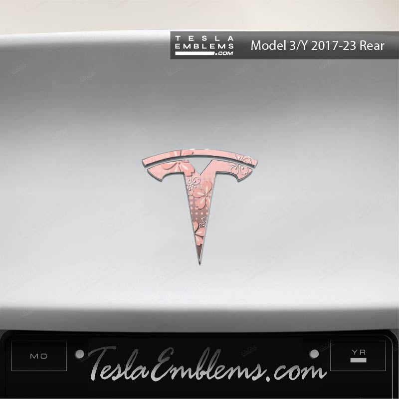 Demon Slayer Nezuko Tesla Emblem Decals (Front + Back) - Tesla Emblems