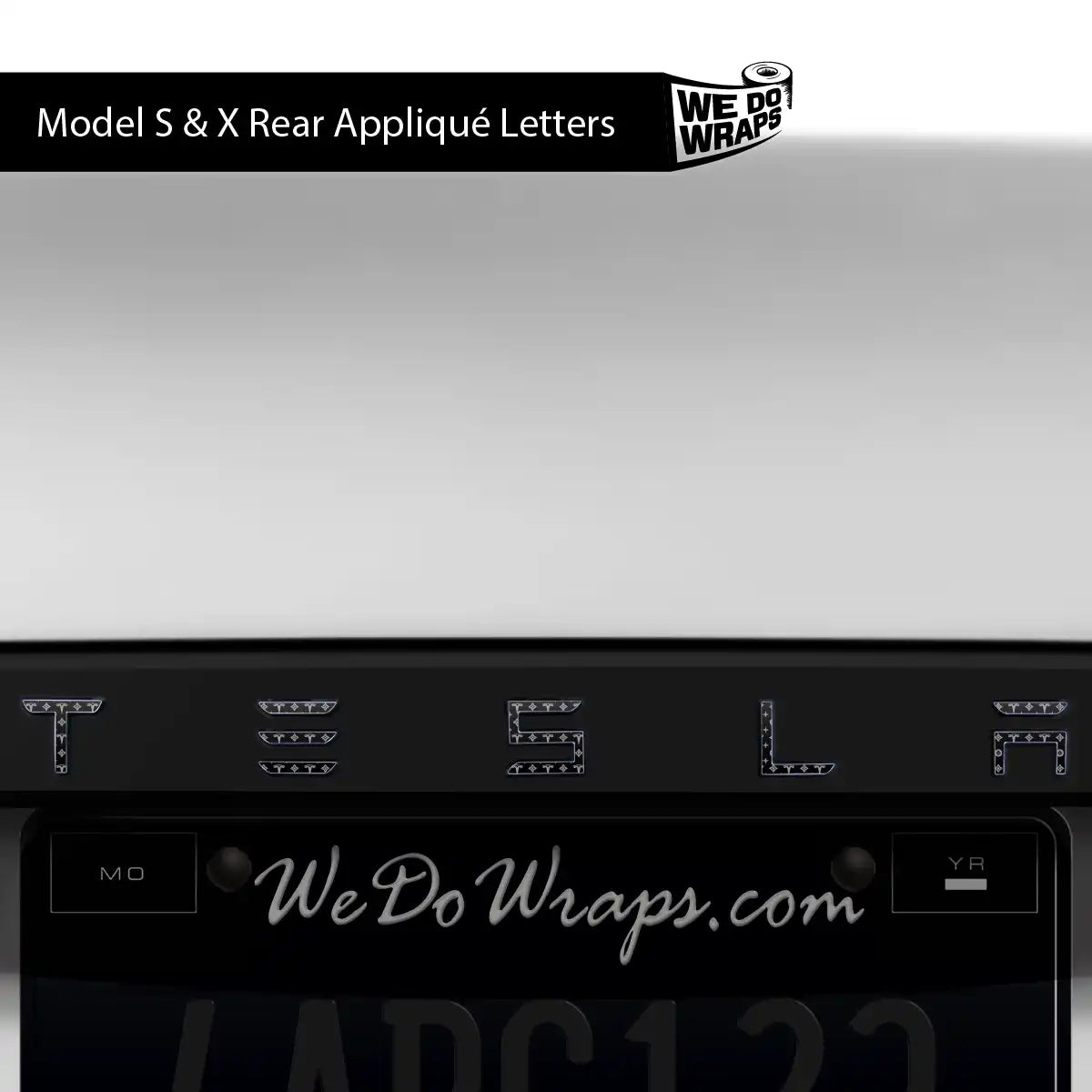 Designer Tesla Edition Pattern Tesla Emblem Decals (Front + Back) | Model S - Tesla Emblems