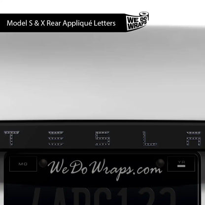 Designer Tesla Edition Pattern Tesla Emblem Decals (Front + Back) | Model S - Tesla Emblems