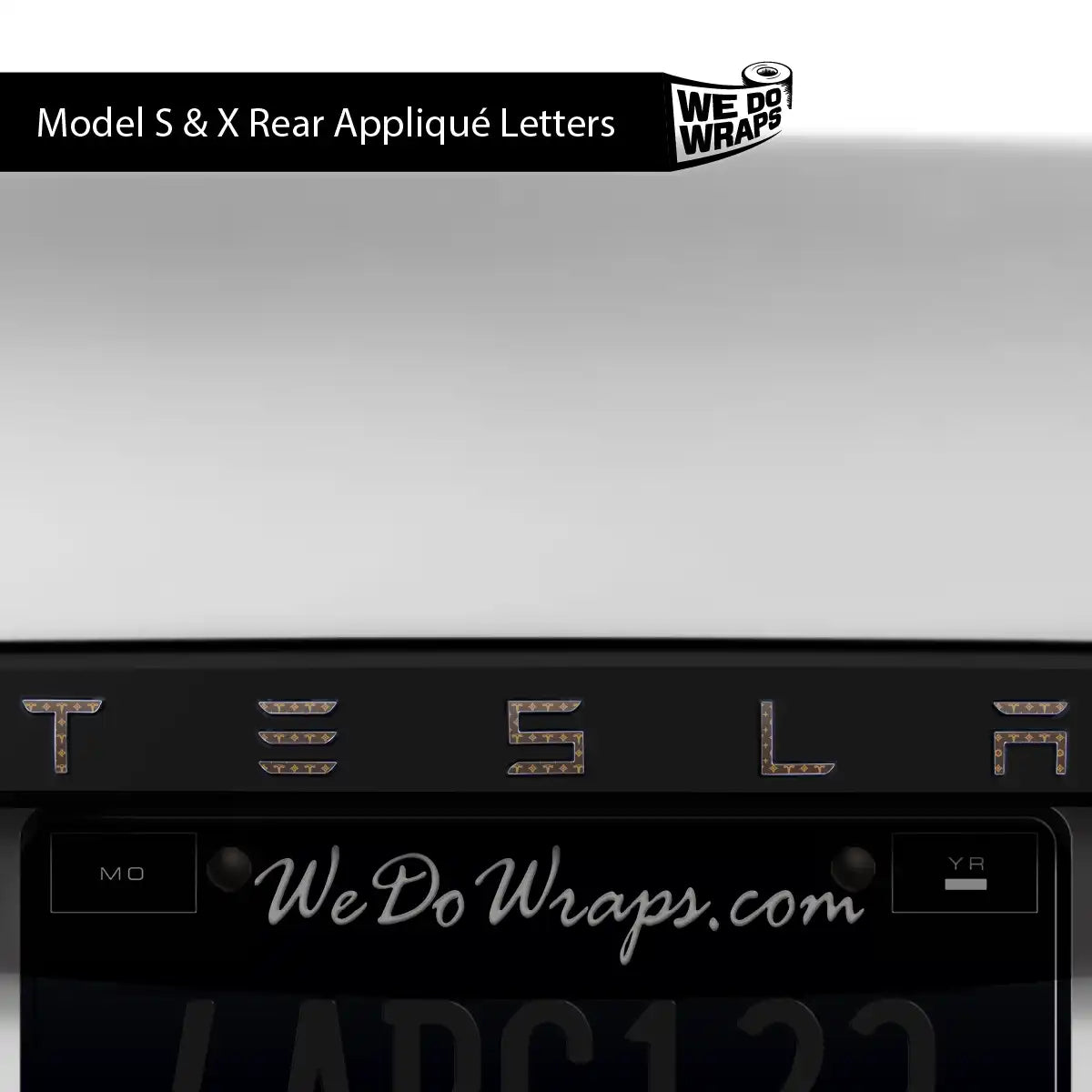 Designer Tesla Edition Pattern Tesla Emblem Decals (Front + Back) | Model S - Tesla Emblems
