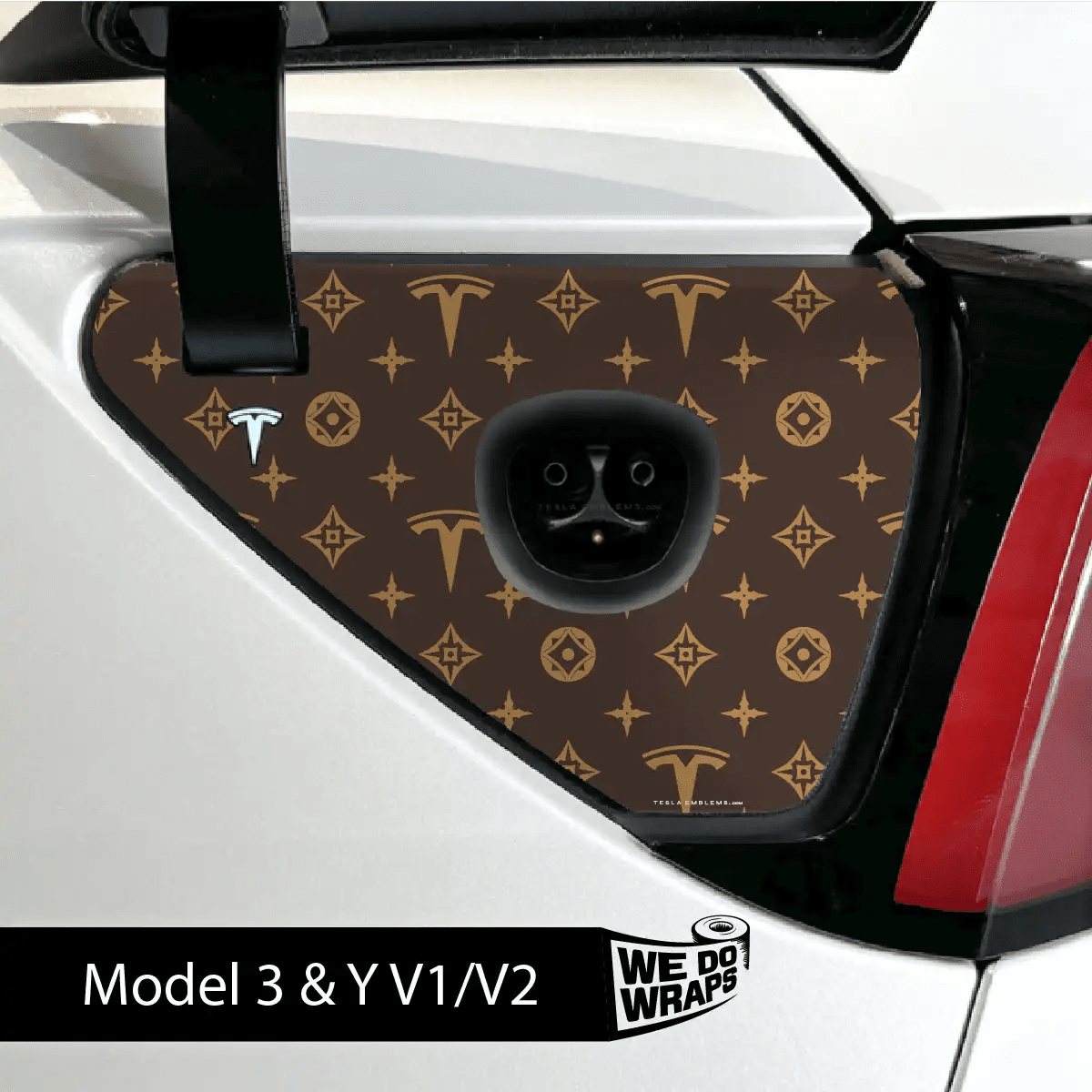 Designer Pattern Tesla Edition Tesla Charge Port Wrap | Model Y - Tesla Emblems