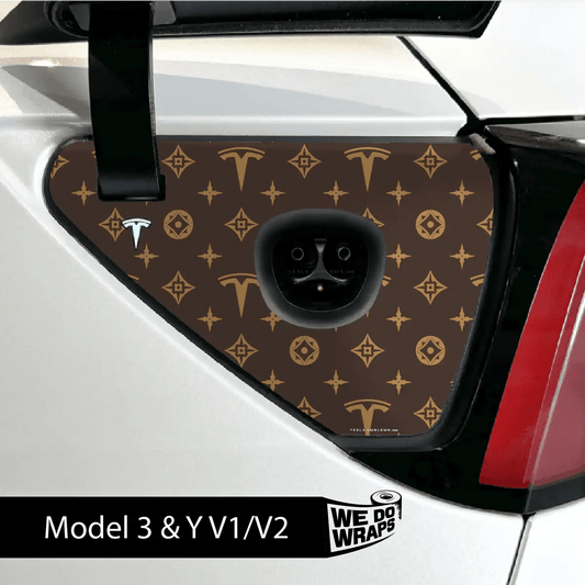 Designer Pattern Tesla Edition Tesla Charge Port Wrap | Model Y - Tesla Emblems