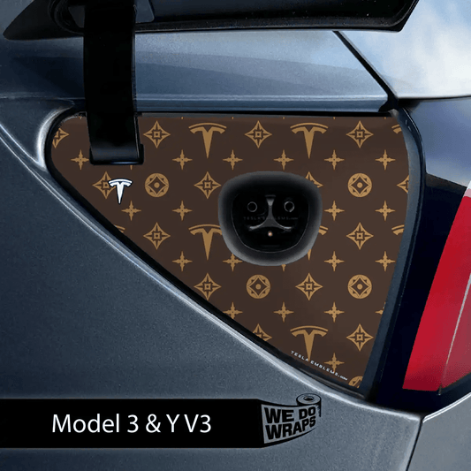 Designer Pattern Tesla Edition Tesla Charge Port Wrap | Model Y - Tesla Emblems