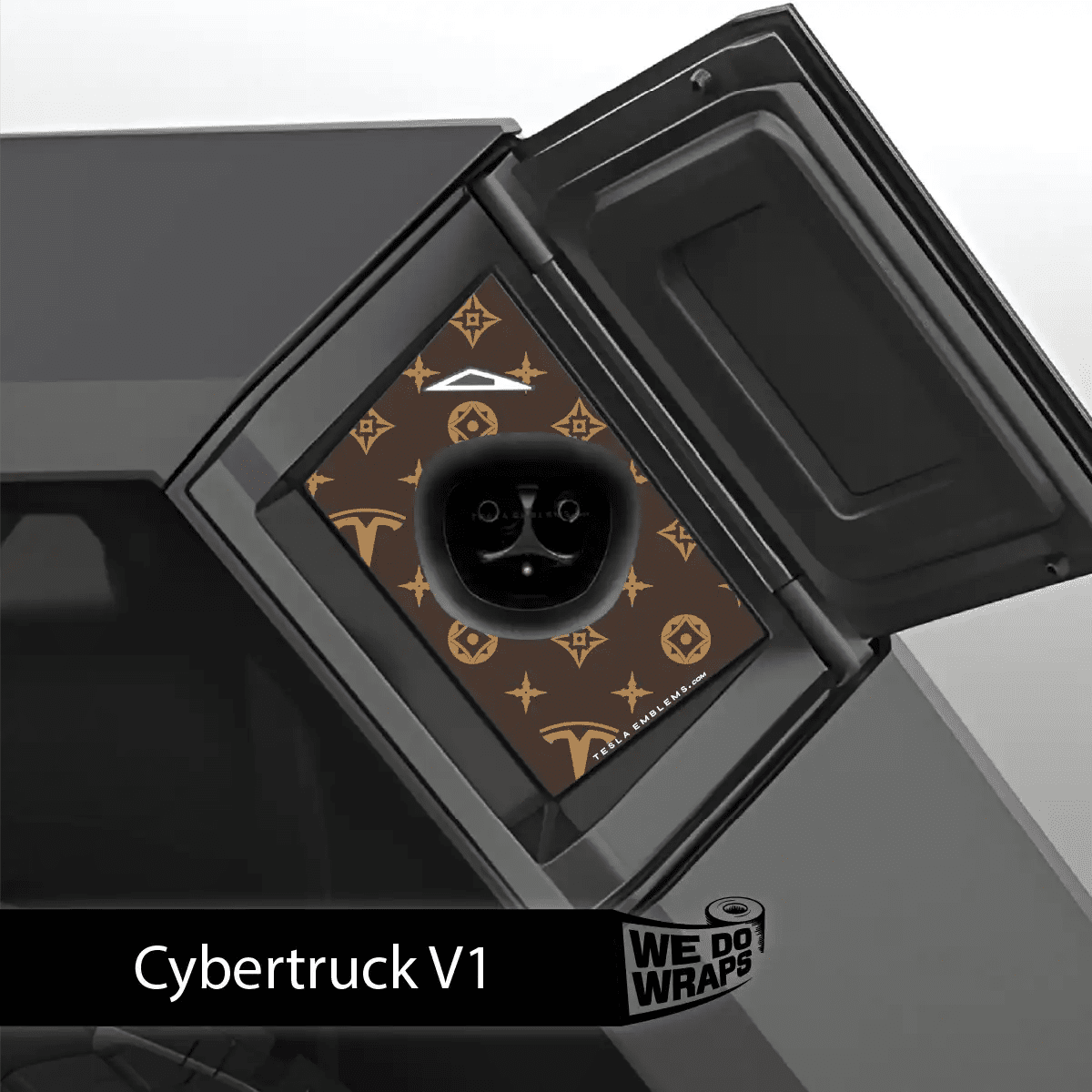 Designer Pattern Tesla Edition Tesla Charge Port Wrap | Cybertruck - Tesla Emblems