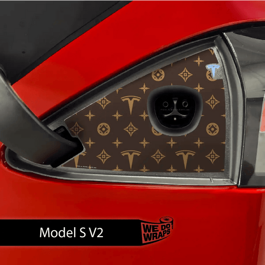 Designer Pattern Tesla Edition Tesla Charge Port Wrap | Model S - Tesla Emblems