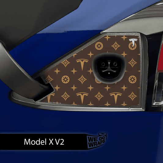 Designer Pattern Tesla Edition Tesla Charge Port Wrap | Model X - Tesla Emblems