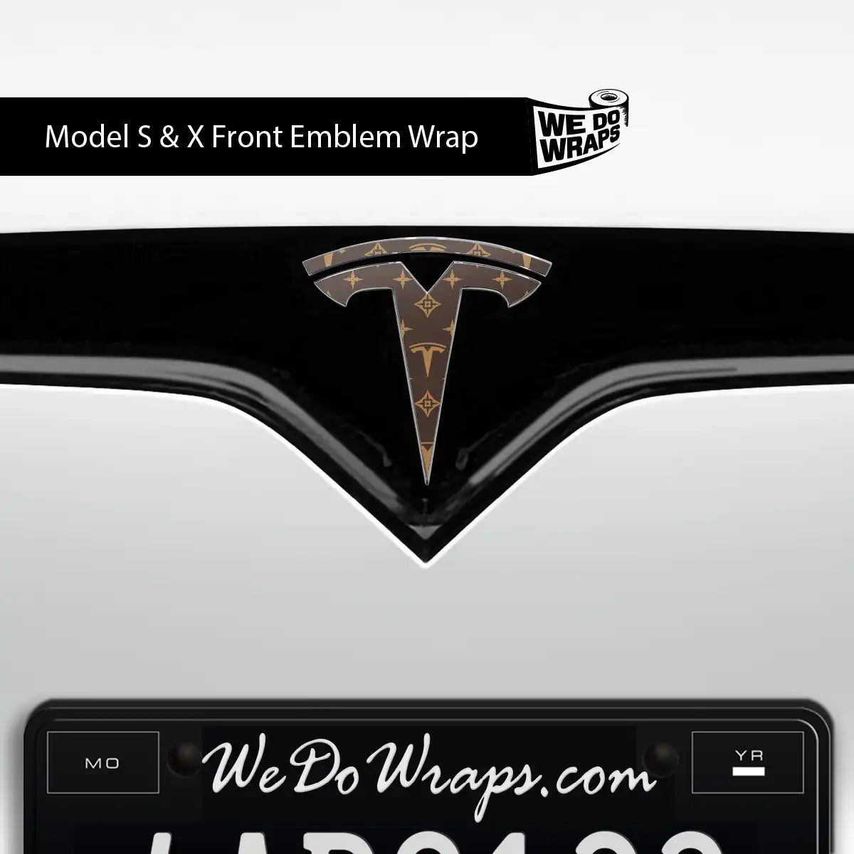 Designer Tesla Edition Pattern Tesla Emblem Decals (Front + Back) | Model S - Tesla Emblems