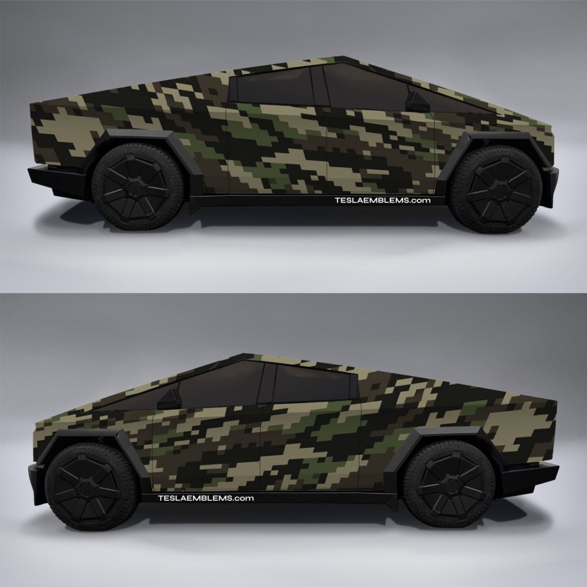 Digital Army - Tesla Cybertruck DIY Precut Kit - Tesla Emblems
