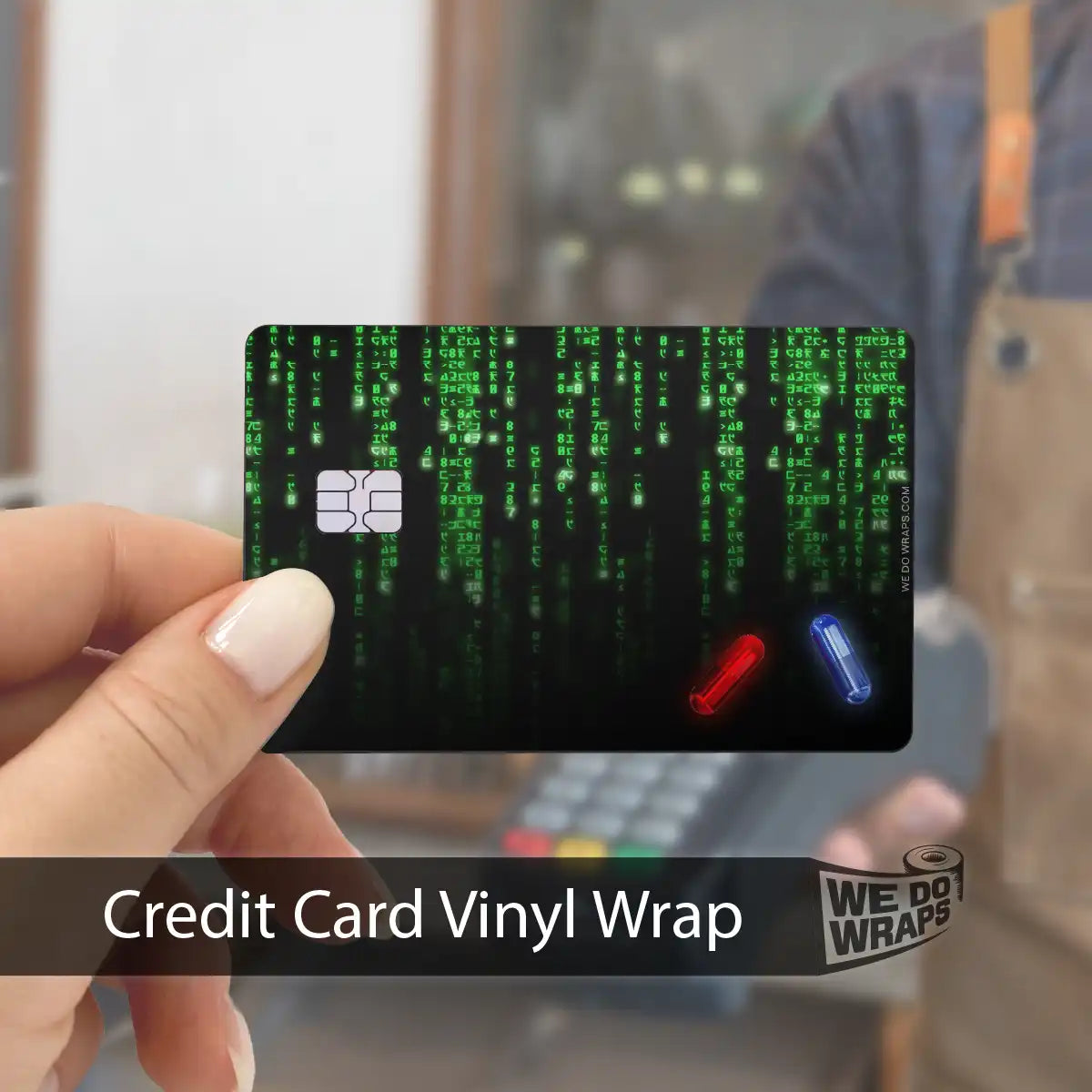 Digital Rain Matrix Pill | NFC Key Card Wrap - Tesla Emblems