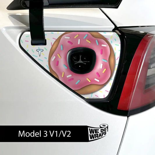Donut Tesla Charge Port Wrap | Model 3 - Tesla Emblems