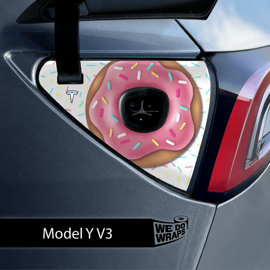 Donut Tesla Charge Port Wrap | Model Y - Tesla Emblems