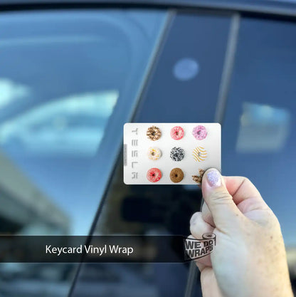 Doughnut Tesla Keycard Decal - Tesla Emblems
