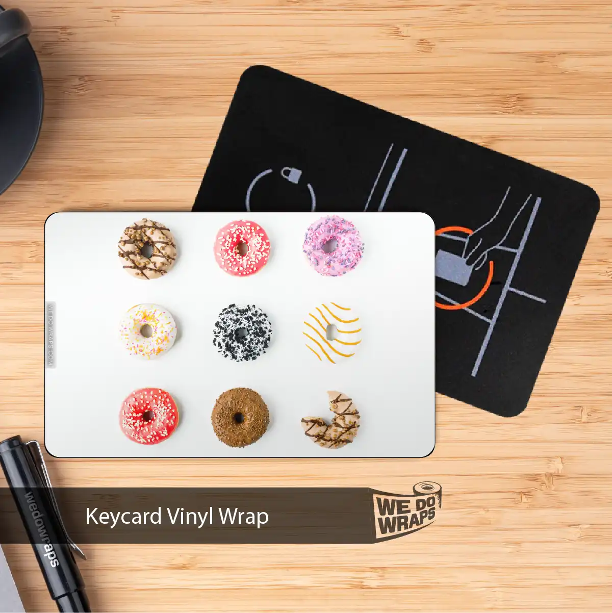 Doughnut Tesla Keycard Decal - Tesla Emblems