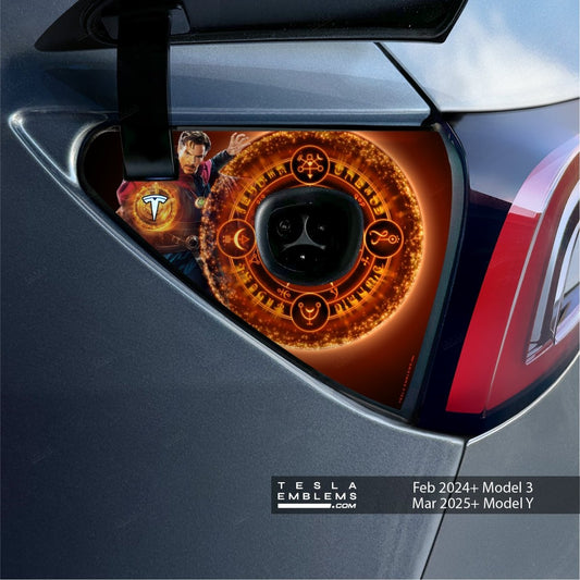 Dr Strange Charge Port Wrap | Model Y - Tesla Emblems
