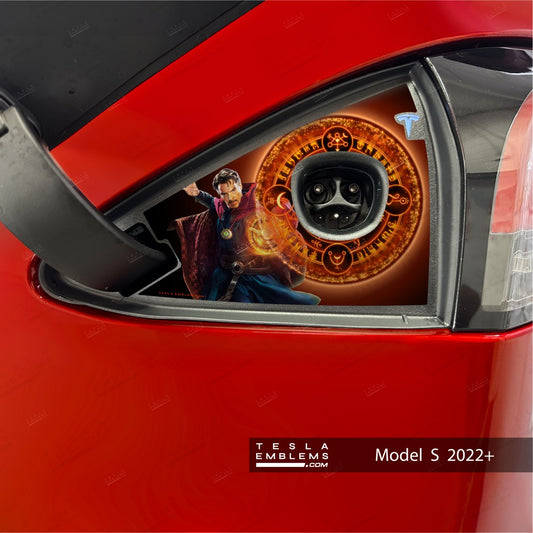 Dr Strange Charge Port Wrap - Tesla Emblems