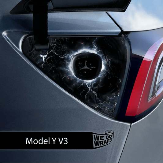 Electric Wormhole Tesla Charge Port Wrap | Model Y - Tesla Emblems