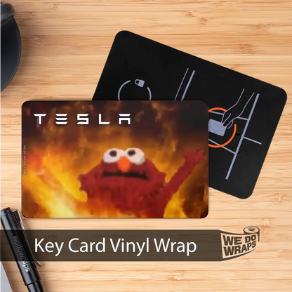 On Fire Meme | NFC Key Card Wrap - Tesla Emblems