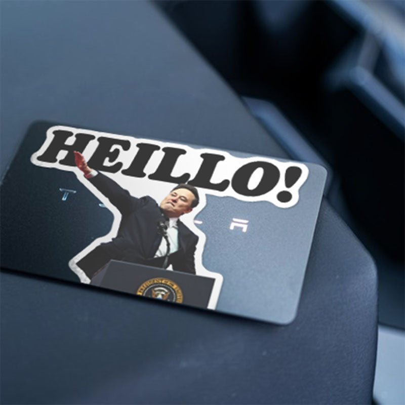 Elon Salutes Hello Vinyl Decal Sticker - Tesla Emblems