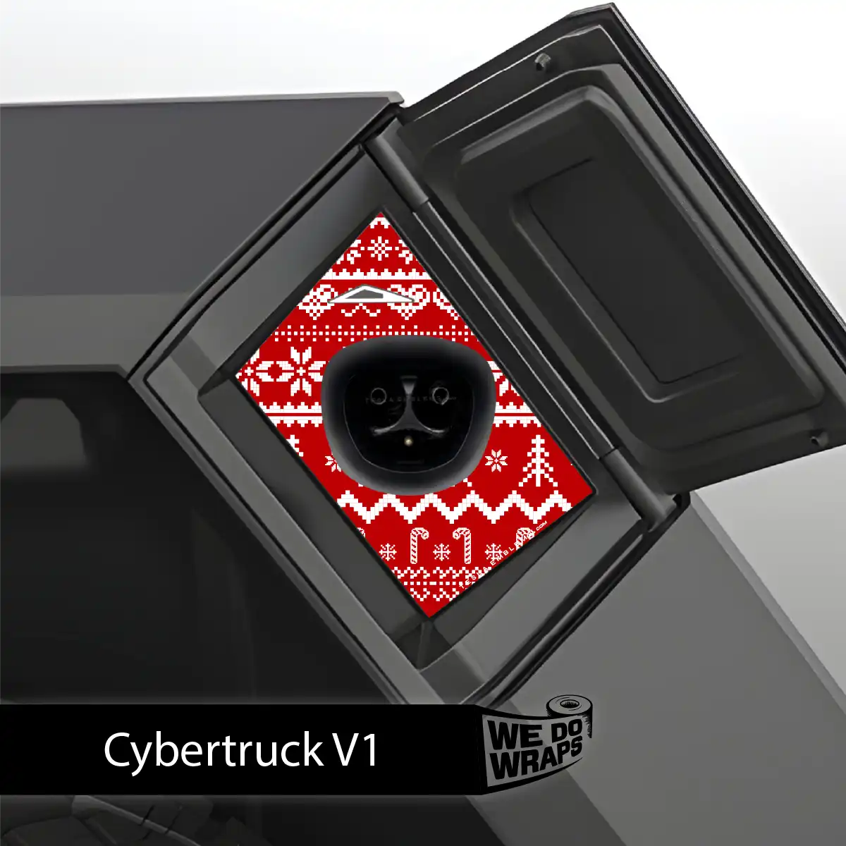 Fair Isle Charge Port Wrap | Cybertruck - Tesla Emblems
