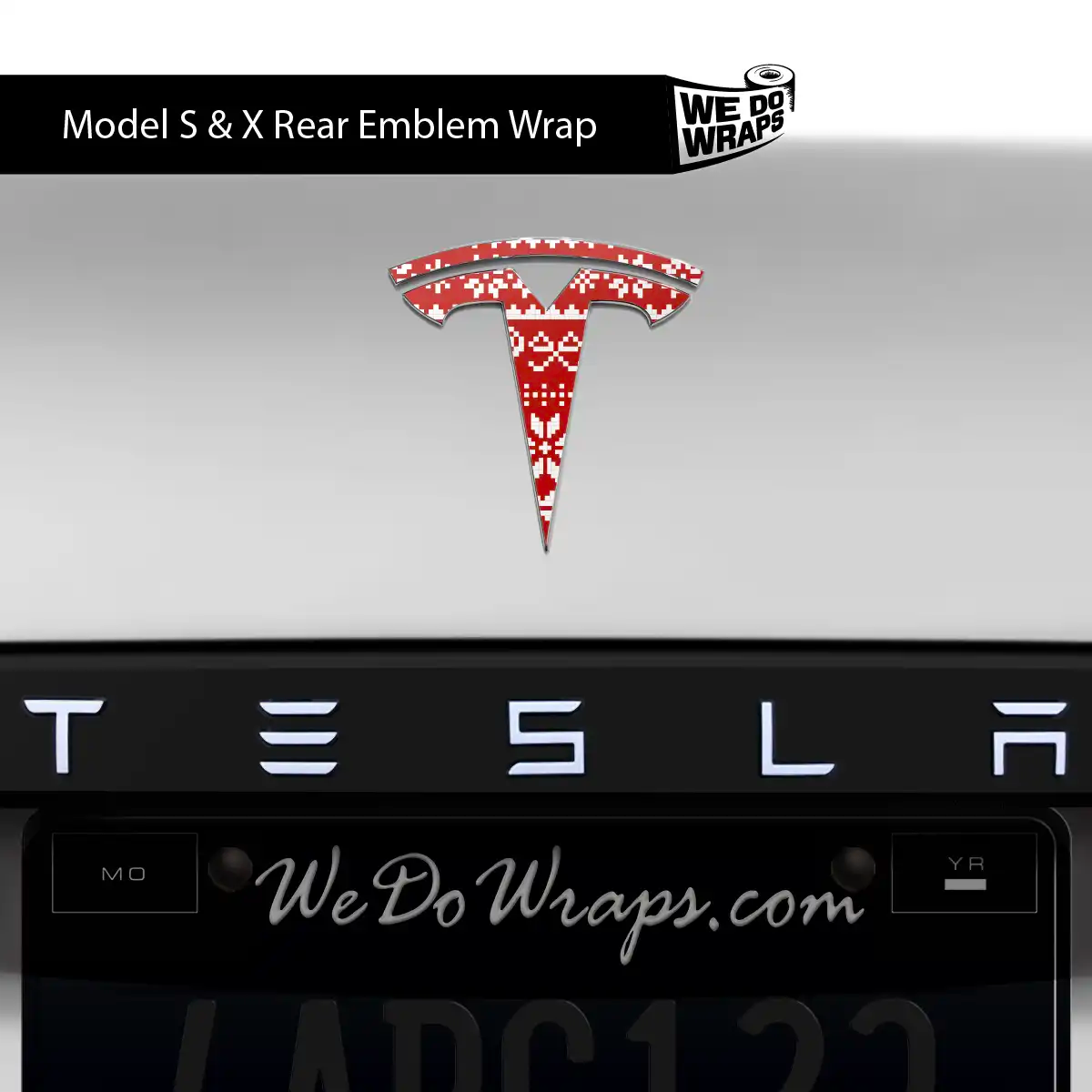 Fair Isle Tesla Emblem Decals (Front + Back Emblem Decals) | Model S - Tesla Emblems