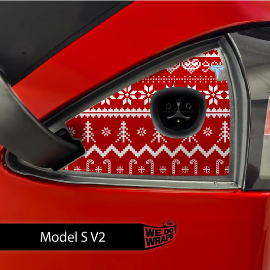 Fair Isle Tesla Charge Port Wrap | Model S