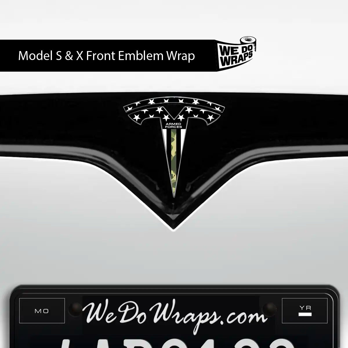 First Responders Armed Forces Tesla Emblem Decals (Front + Back) | Model S - Tesla Emblems