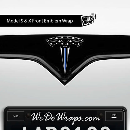 First Responders EMS Tesla Emblem Decals (Front + Back) | Model S - Tesla Emblems