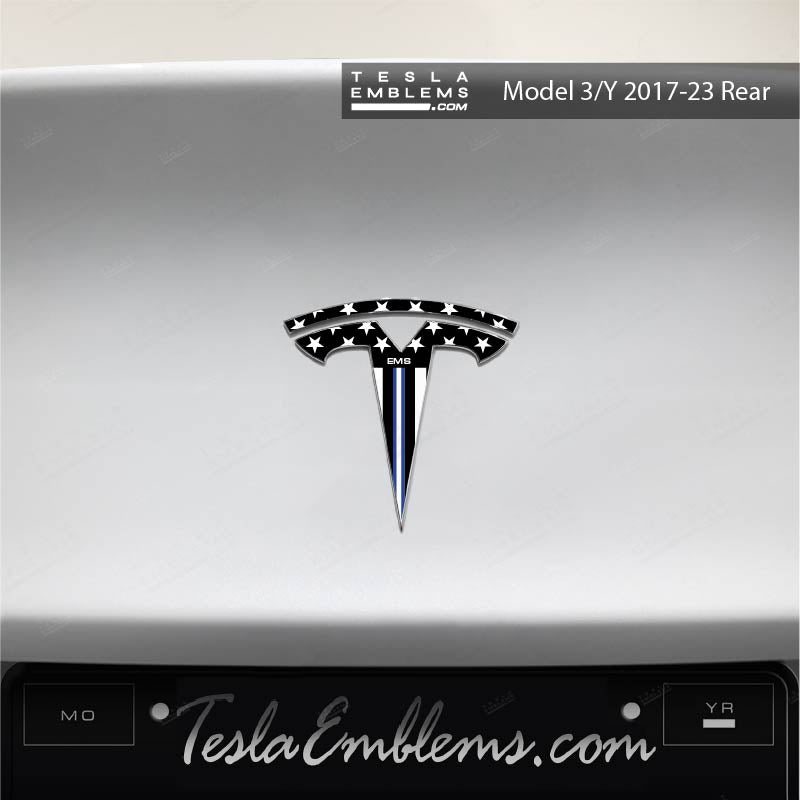 First Responders EMS Tesla Emblem Decals (Front + Back) - Tesla Emblems