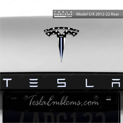 First Responders EMS Tesla Emblem Decals (Front + Back) - Tesla Emblems